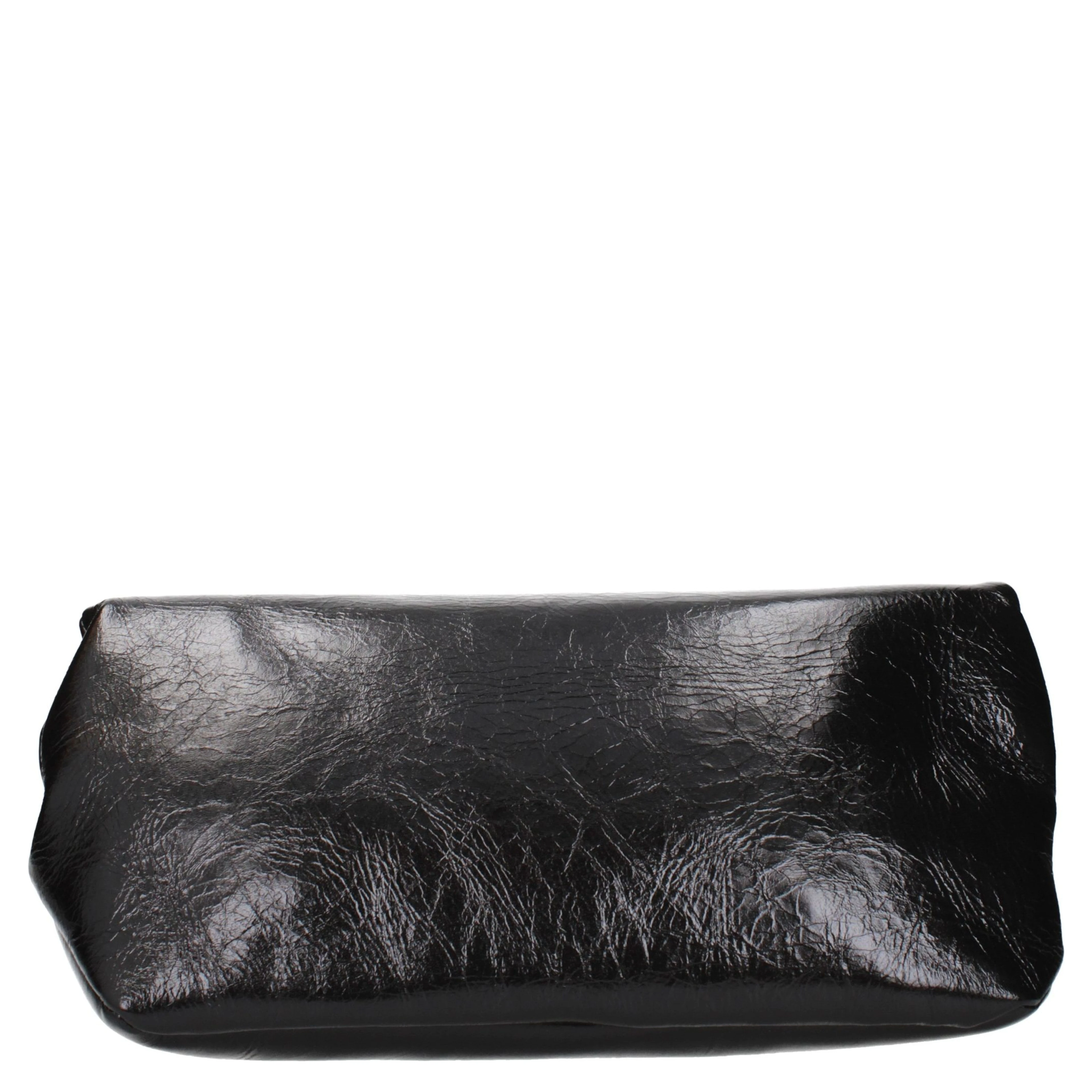 Black Leather Clutch Bag
