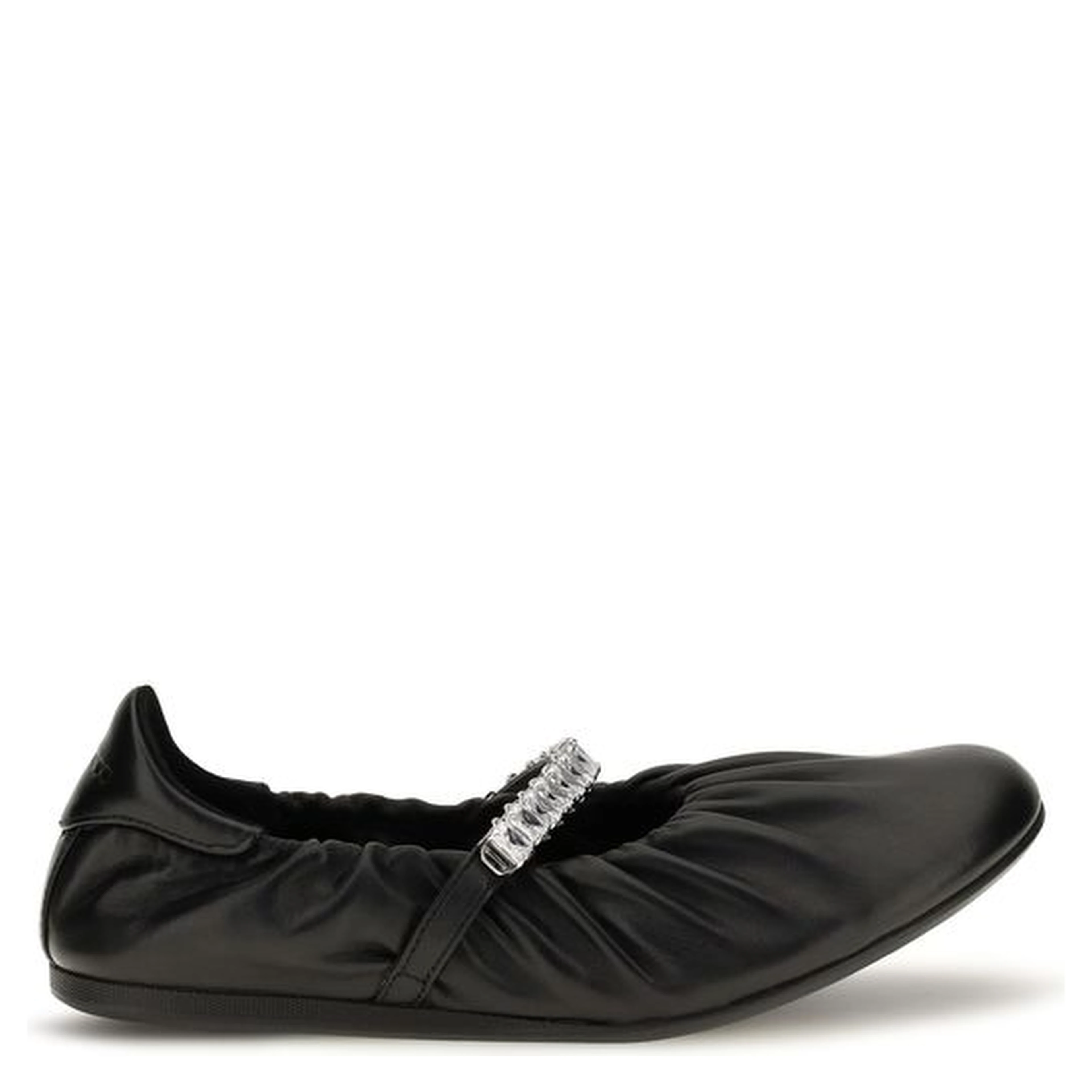 Black Calf Leather Bos Taurus Ballet Flats