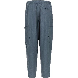 Gray Wool Cargo Pants