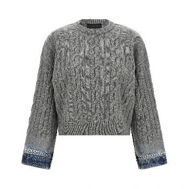 Gray Cotton Cardigan