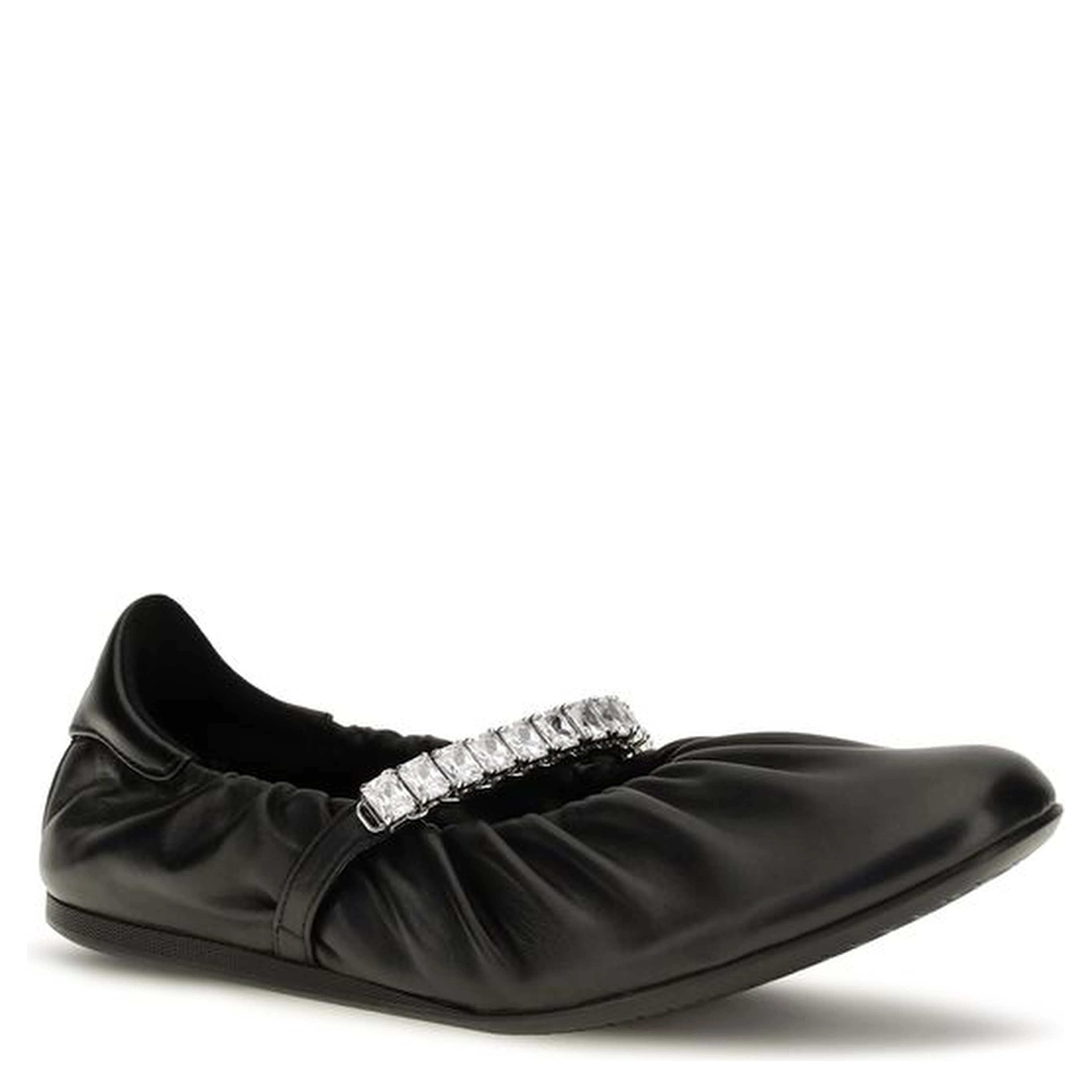 Black Calf Leather Bos Taurus Ballet Flats