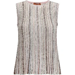 Multicolor Rayon Sleeveles T-Shirt