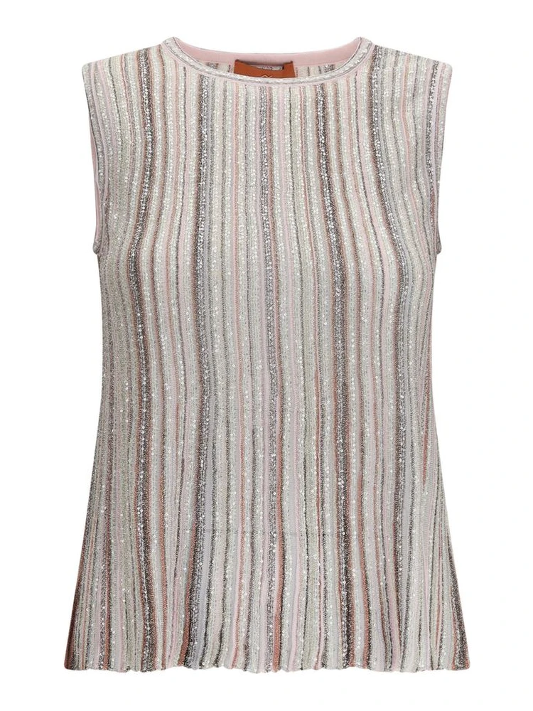 Multicolor Rayon Sleeveles T-Shirt