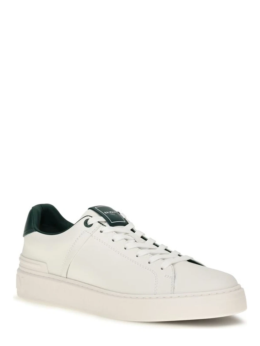 White Calf Leather Bos Taurus Sneakers