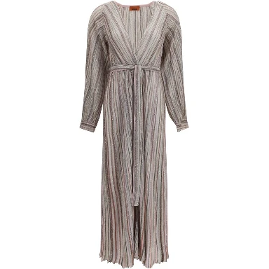Multicolor Viscose Long Dress