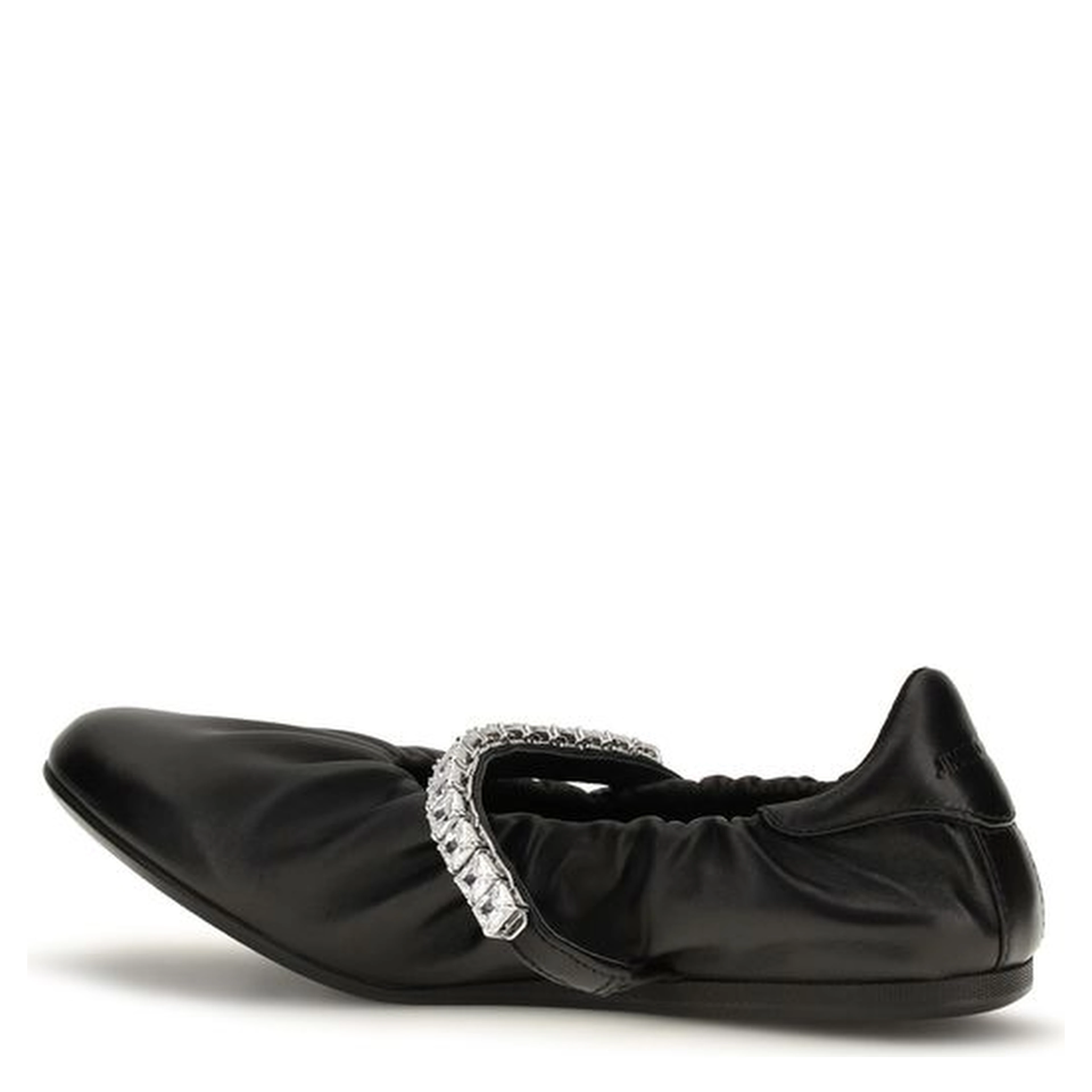Black Calf Leather Bos Taurus Ballet Flats