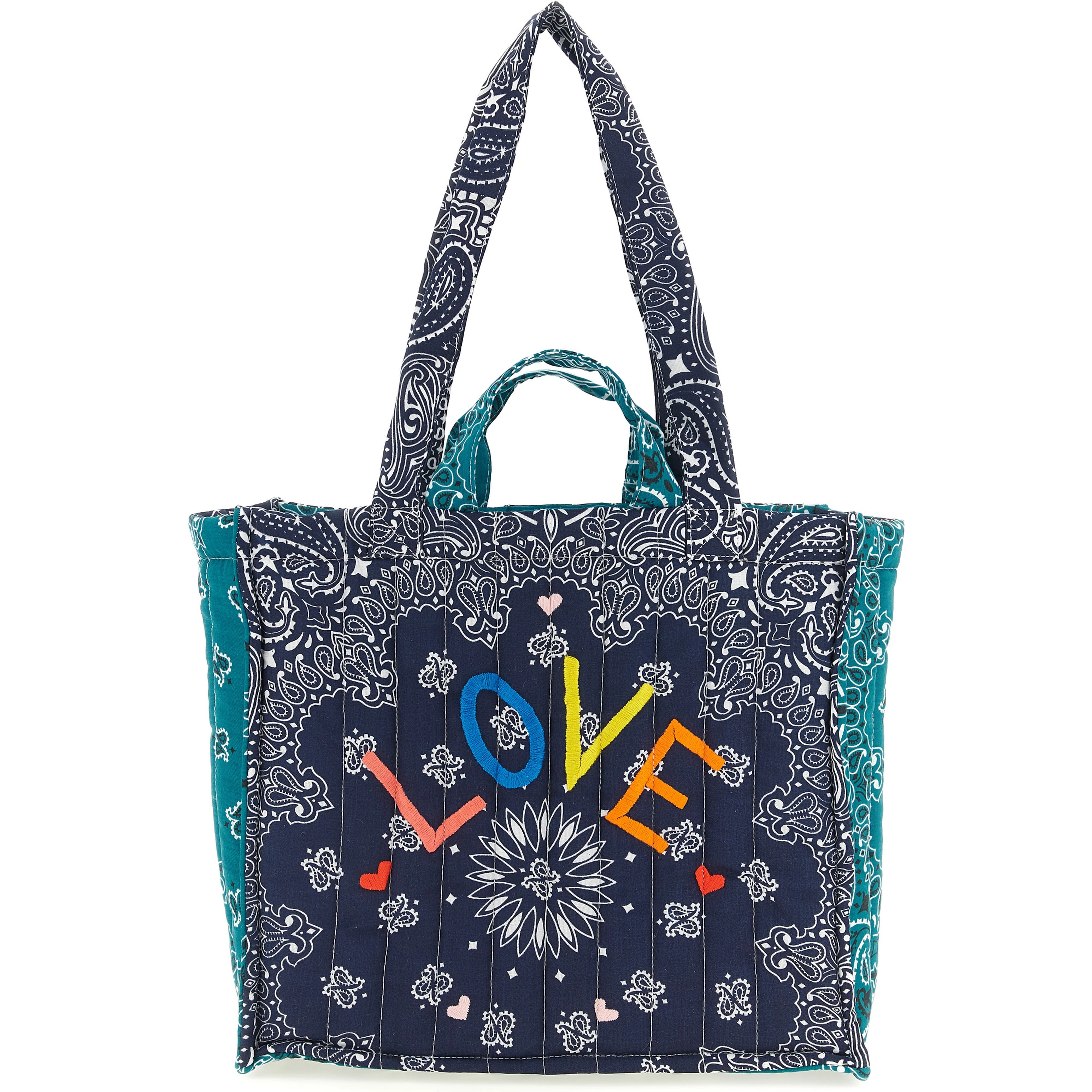 Blue Cotton Tote Bag