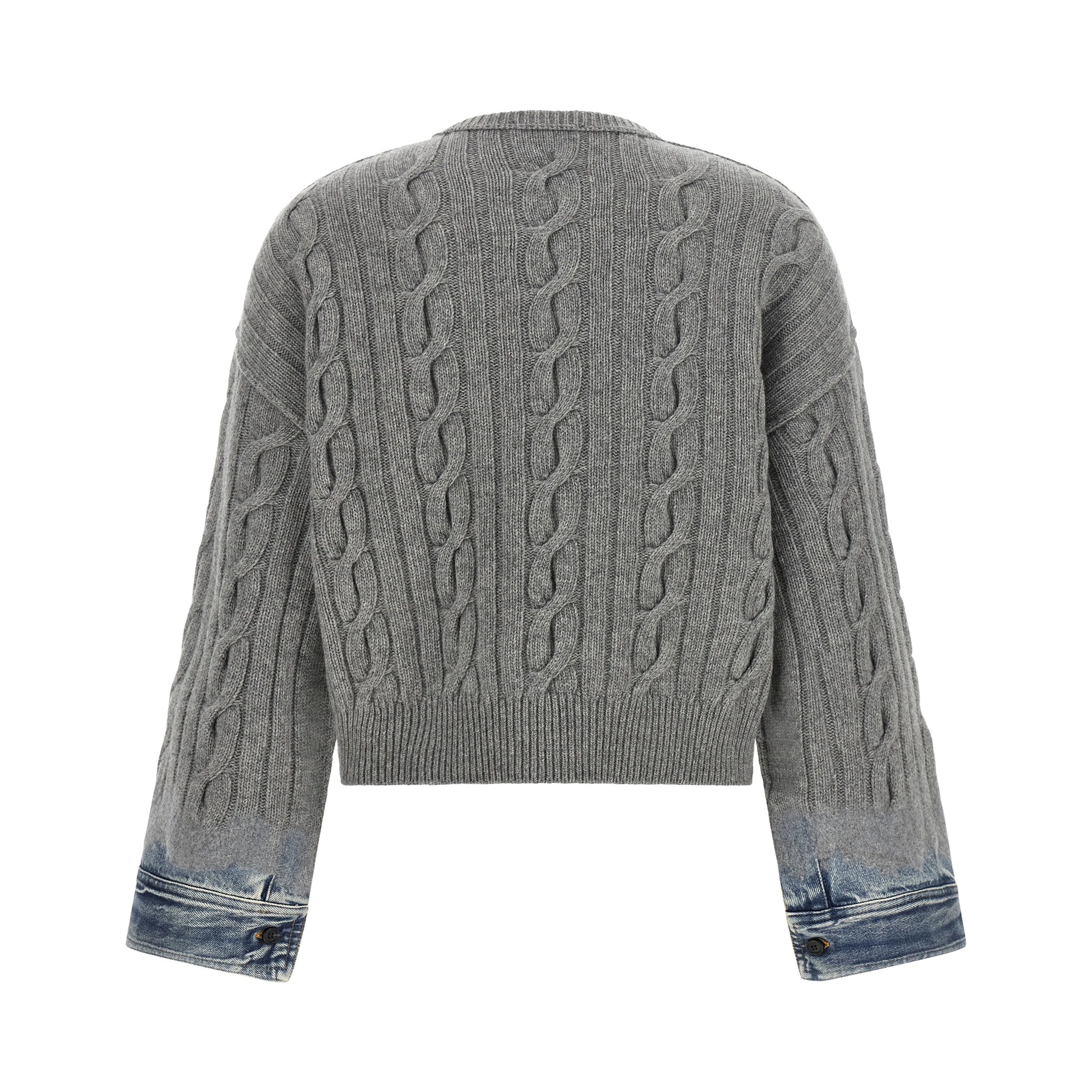 Gray Cotton Cardigan