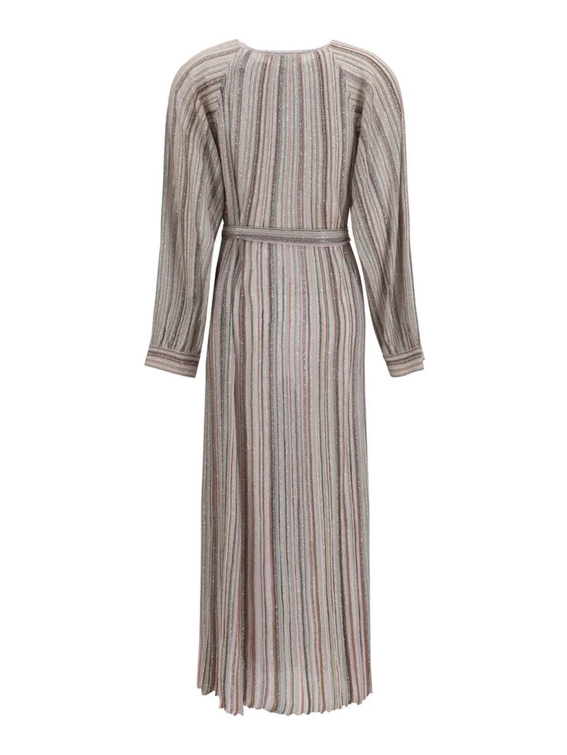 Multicolor Viscose Long Dress