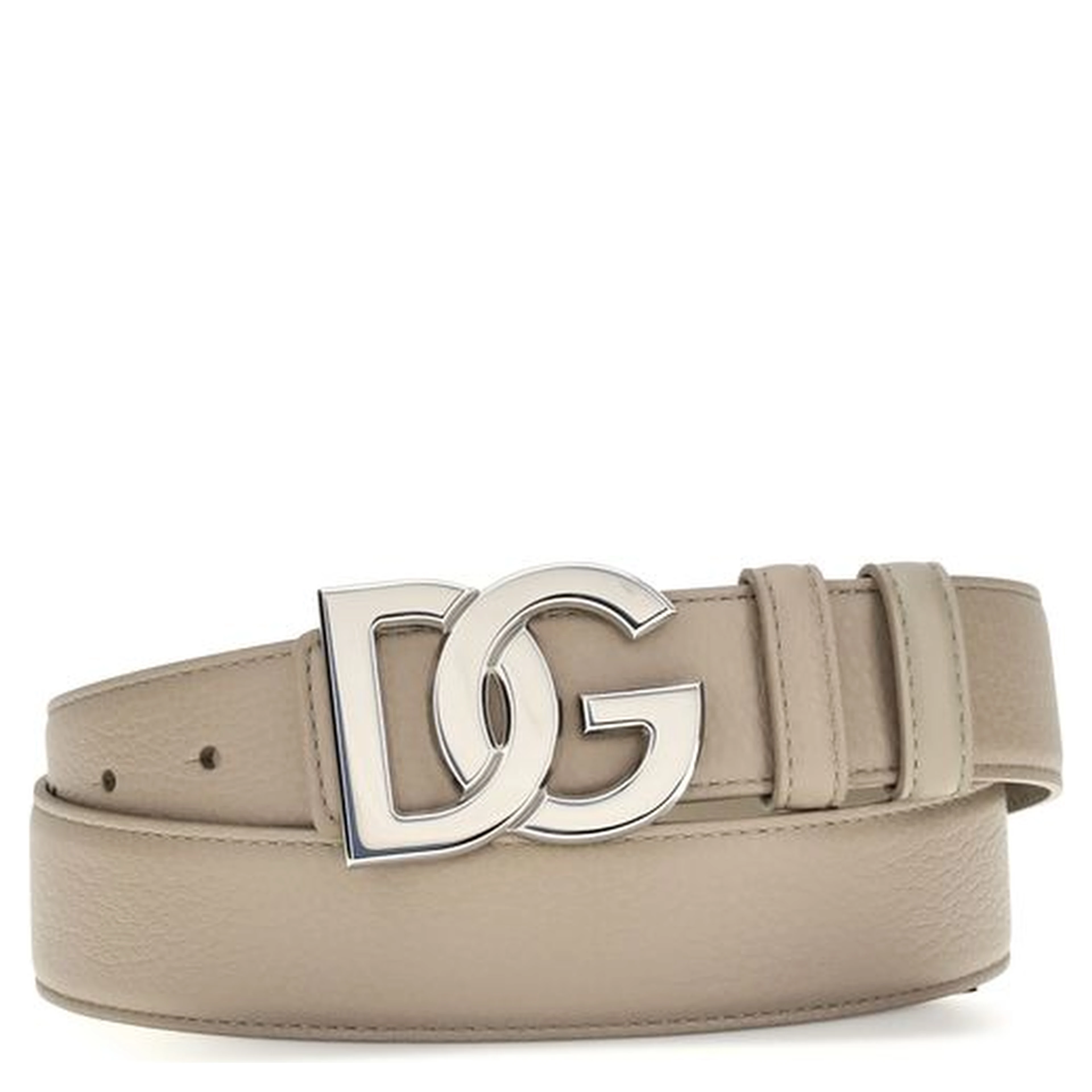 Beige Calf Leather Bos Taurus Regular Belt