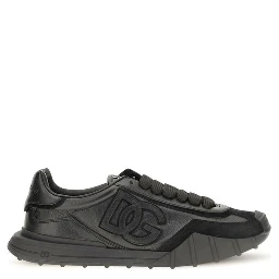 Black Calf Leather Bos Taurus Athletic Sneakers