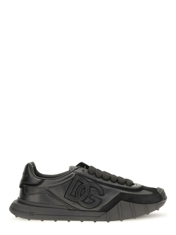 Black Calf Leather Bos Taurus Athletic Sneakers