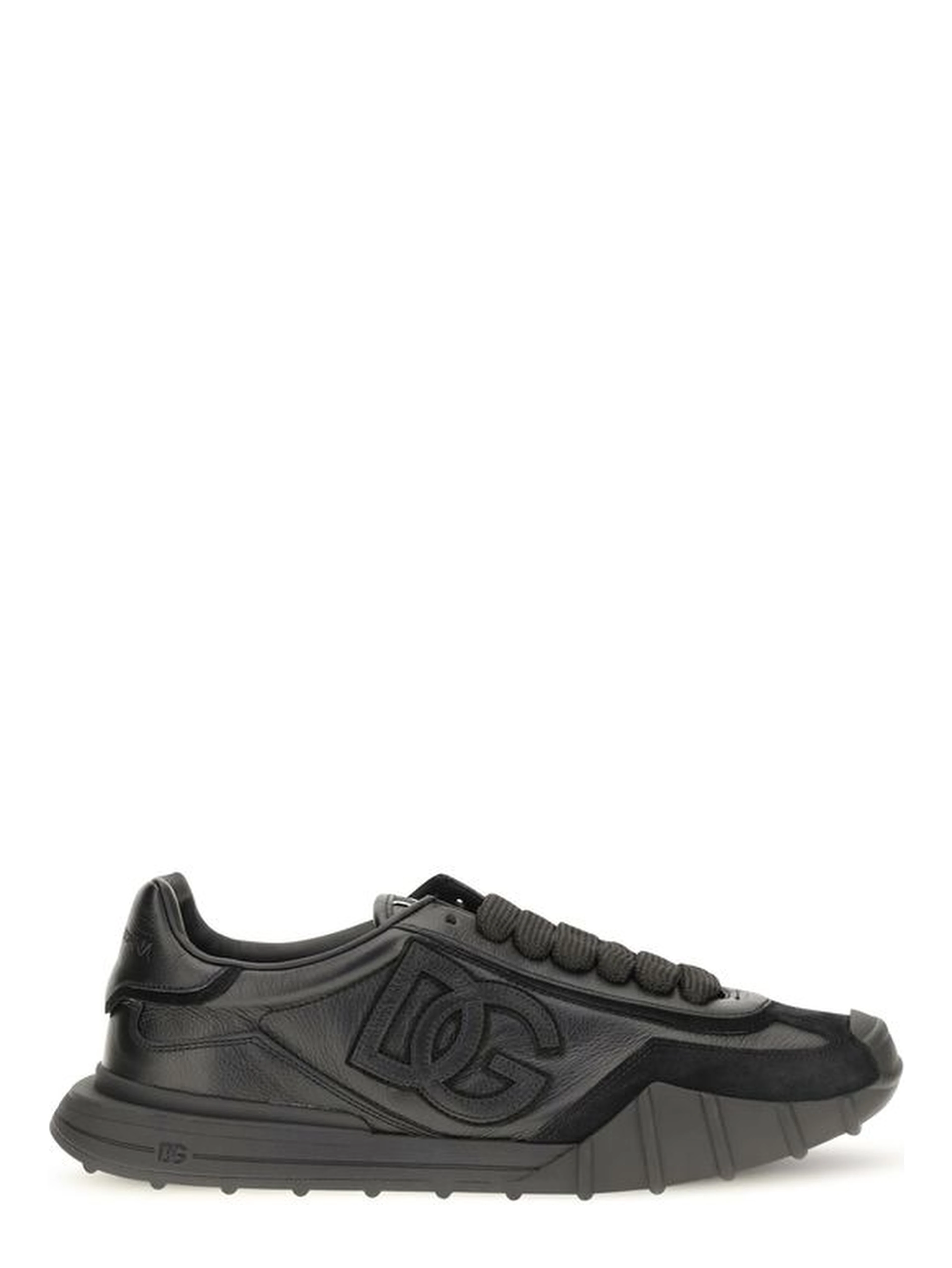 Black Calf Leather Bos Taurus Athletic Sneakers