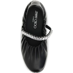 Black Calf Leather Bos Taurus Ballet Flats