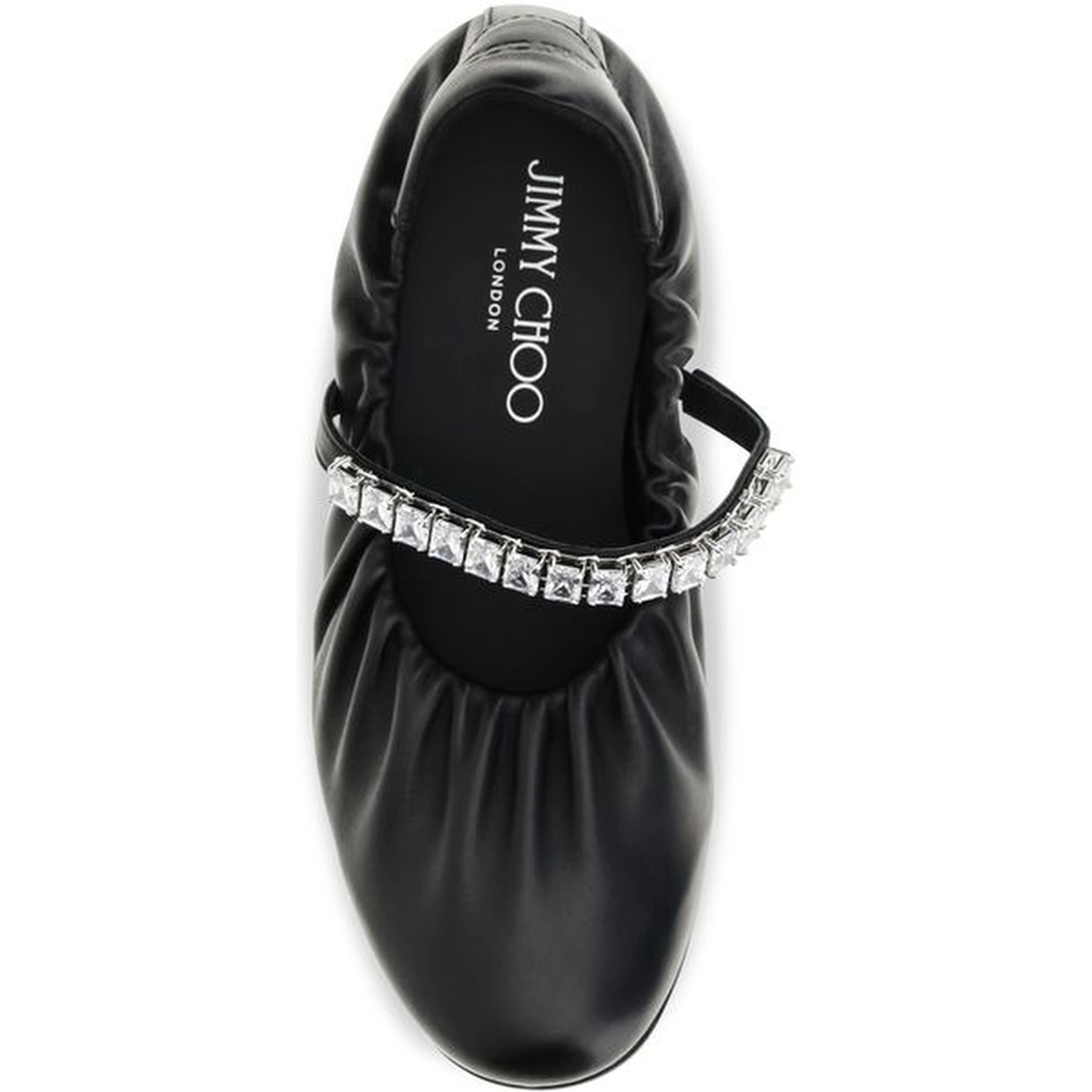Black Calf Leather Bos Taurus Ballet Flats