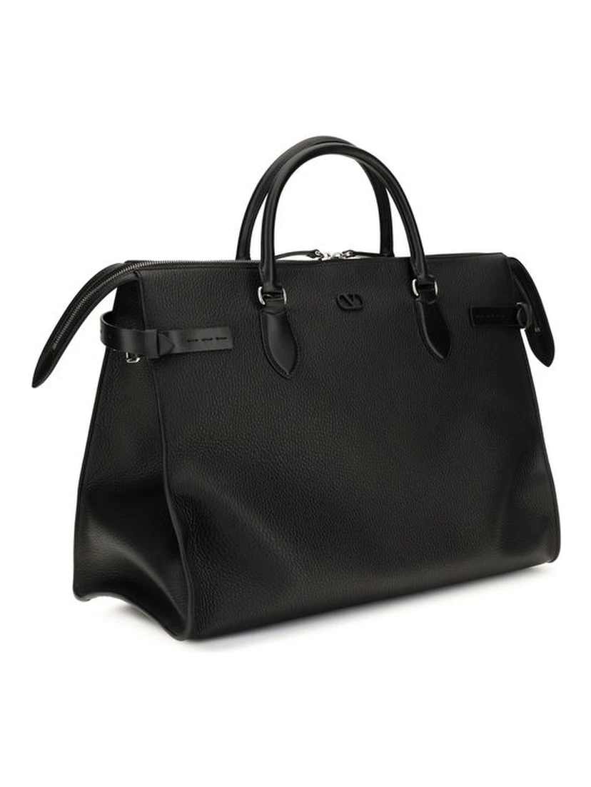 Black Calf Leather Bos Taurus Shoulder Bag