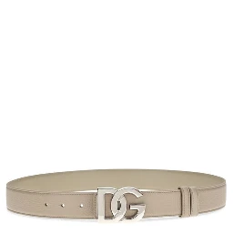 Beige Calf Leather Bos Taurus Regular Belt