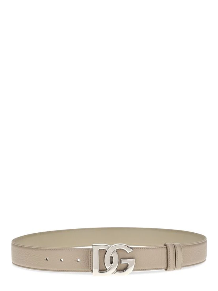 Beige Calf Leather Bos Taurus Regular Belt