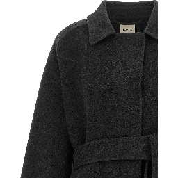 Gray Wool Full-Length Jacket