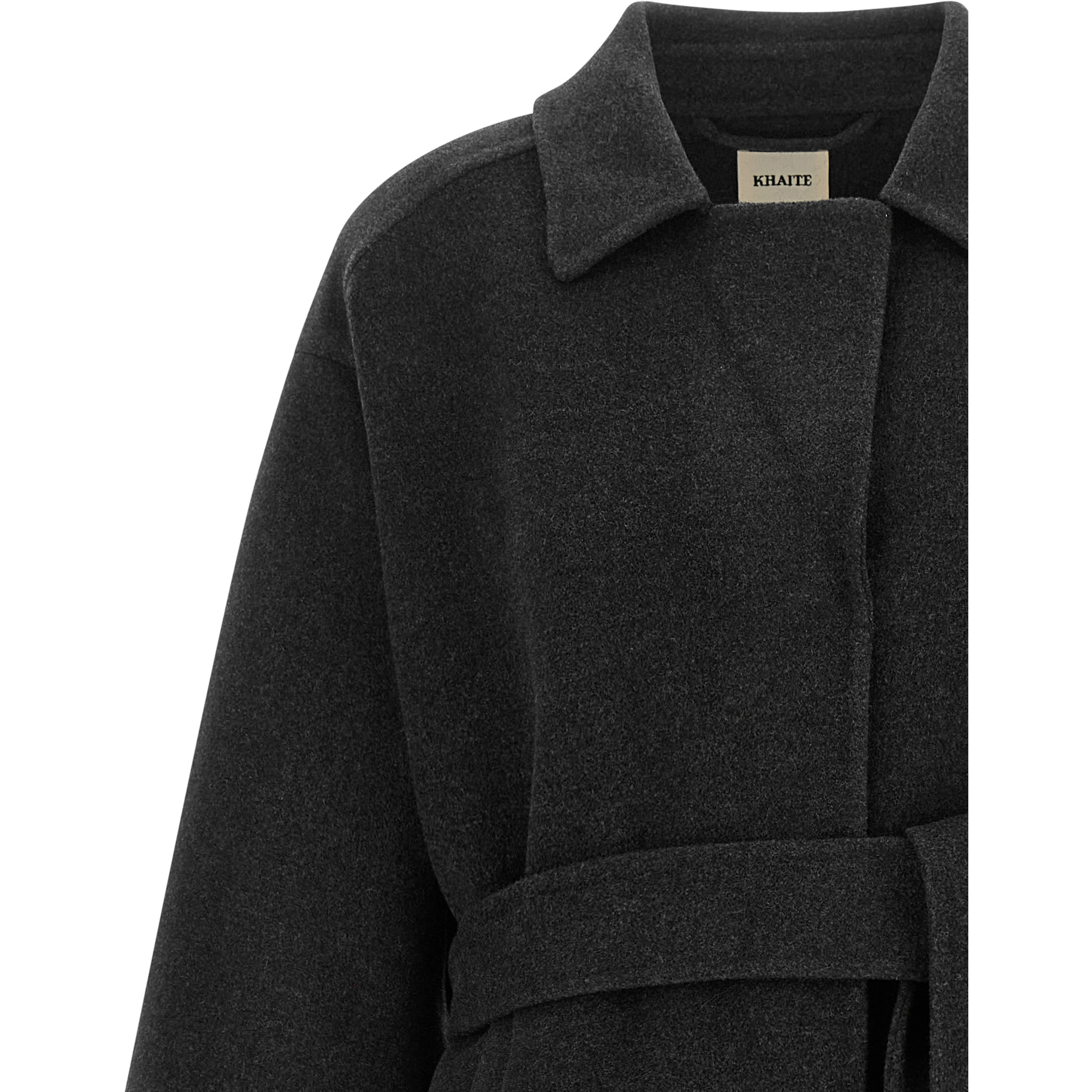 Gray Wool Full-Length Jacket