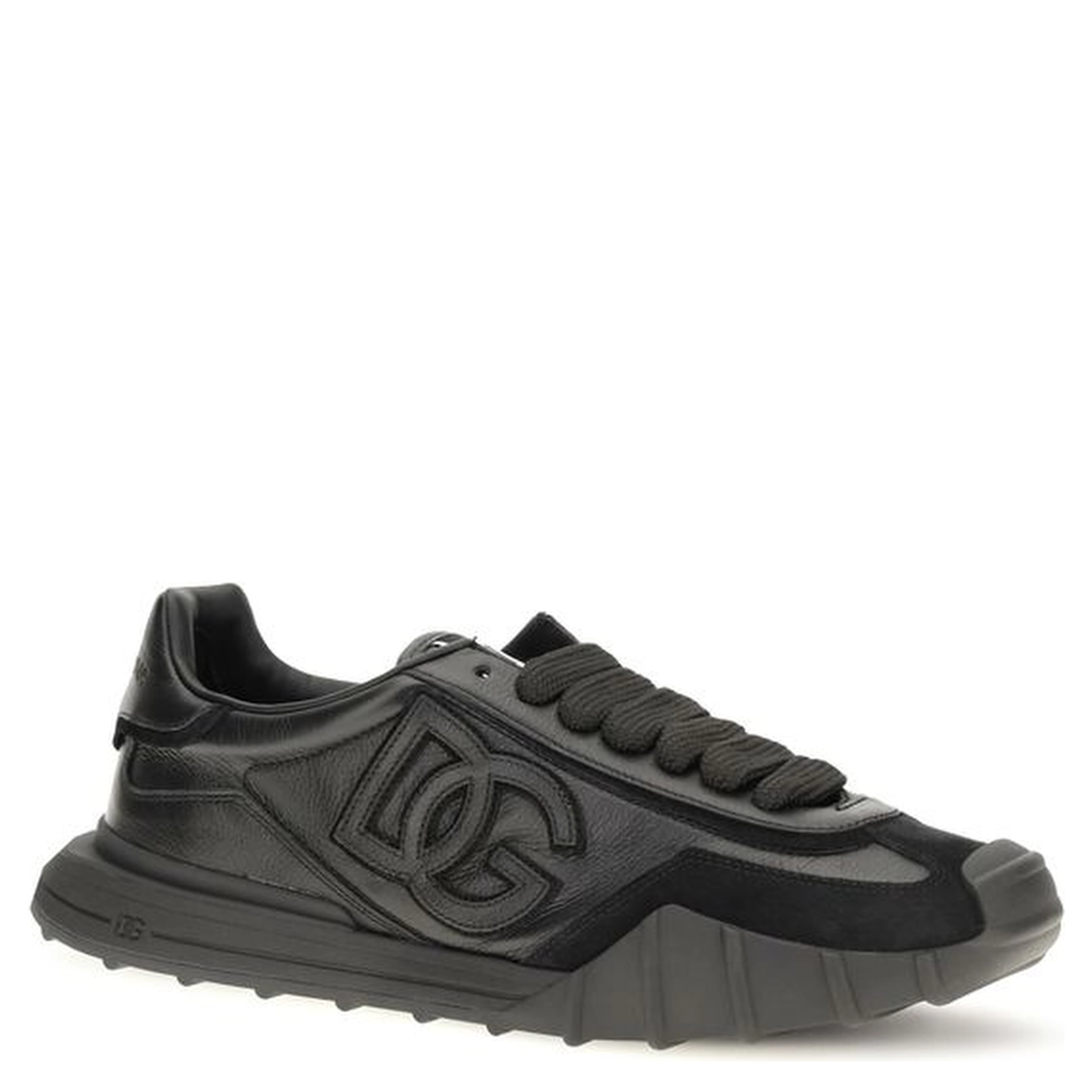 Black Calf Leather Bos Taurus Athletic Sneakers