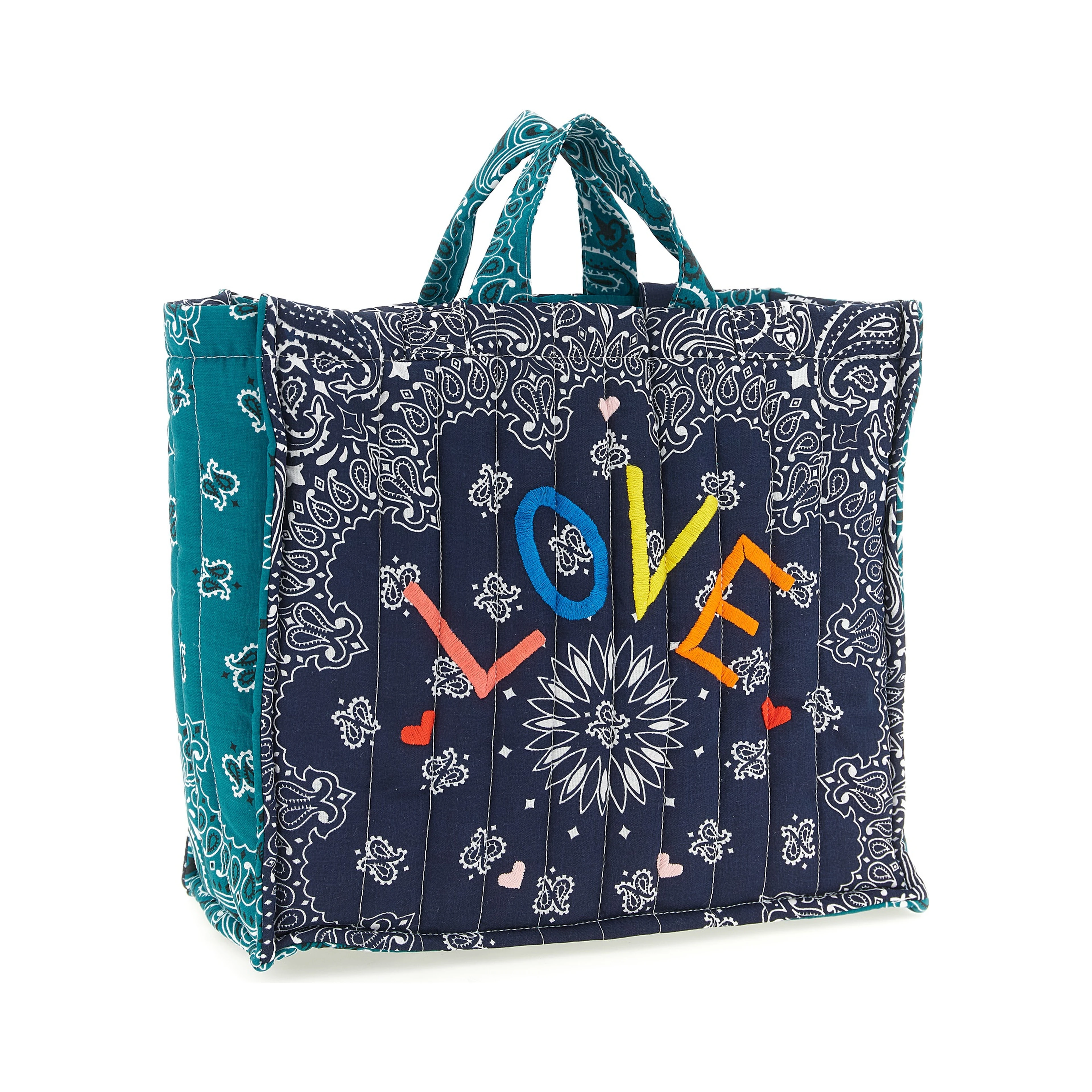 Blue Cotton Tote Bag