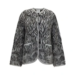 Gray Alpaca Vicugna Pacos Cardigan