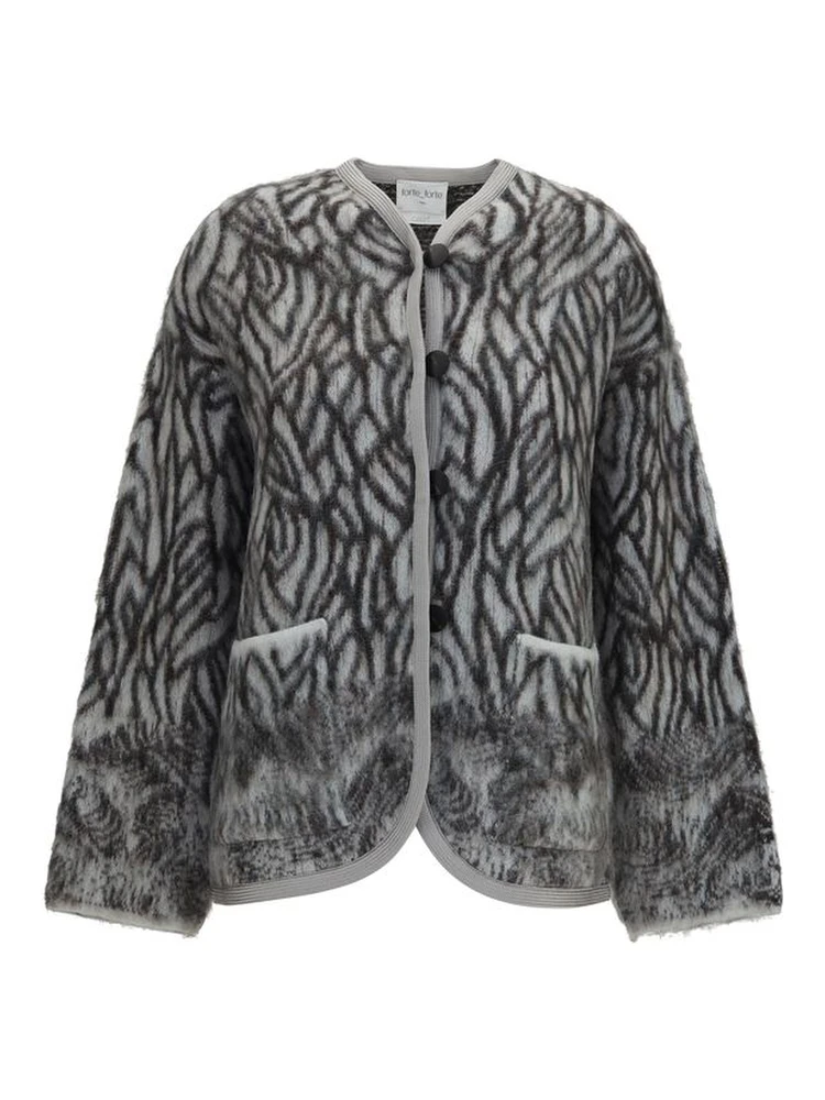 Gray Alpaca Vicugna Pacos Cardigan