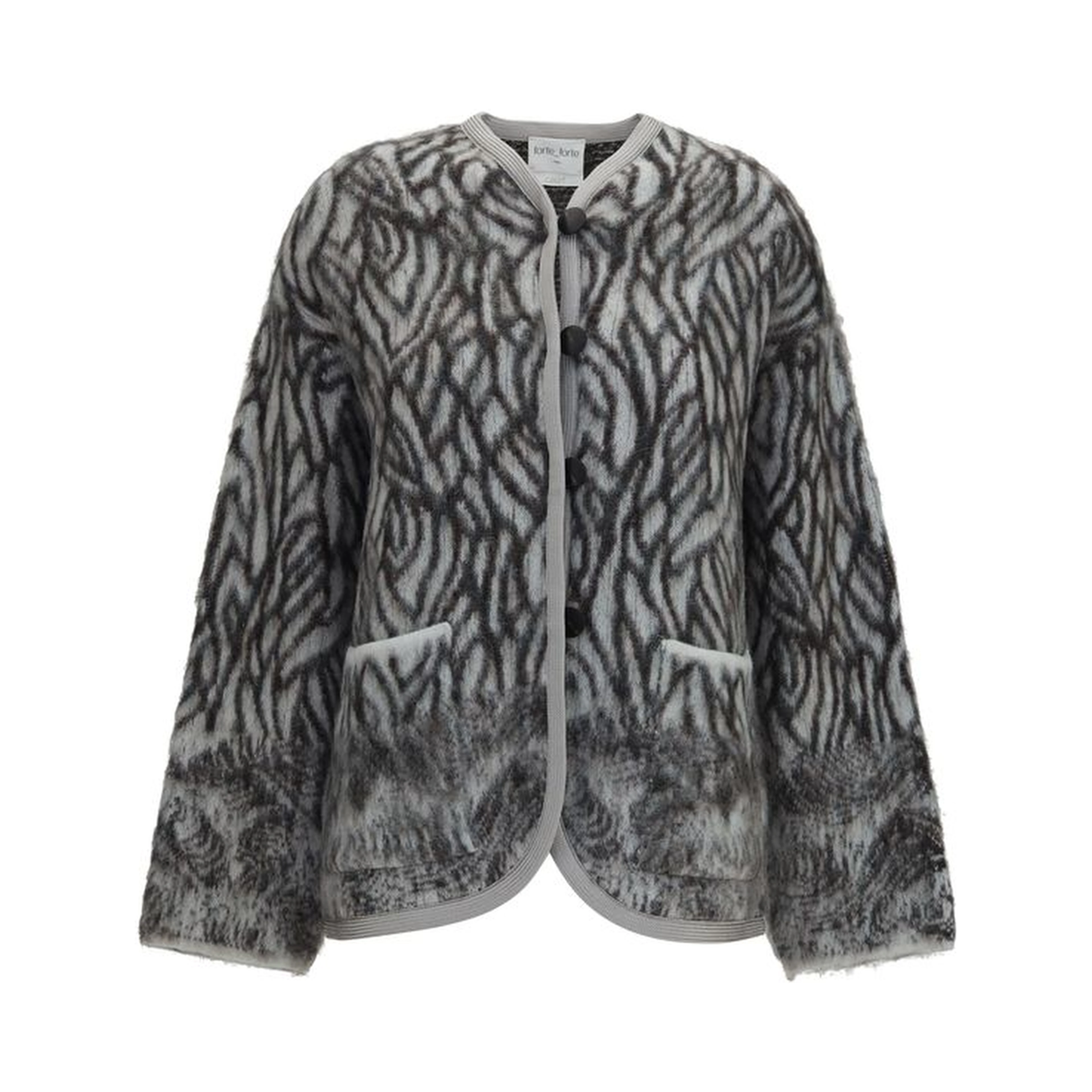 Gray Alpaca Vicugna Pacos Cardigan
