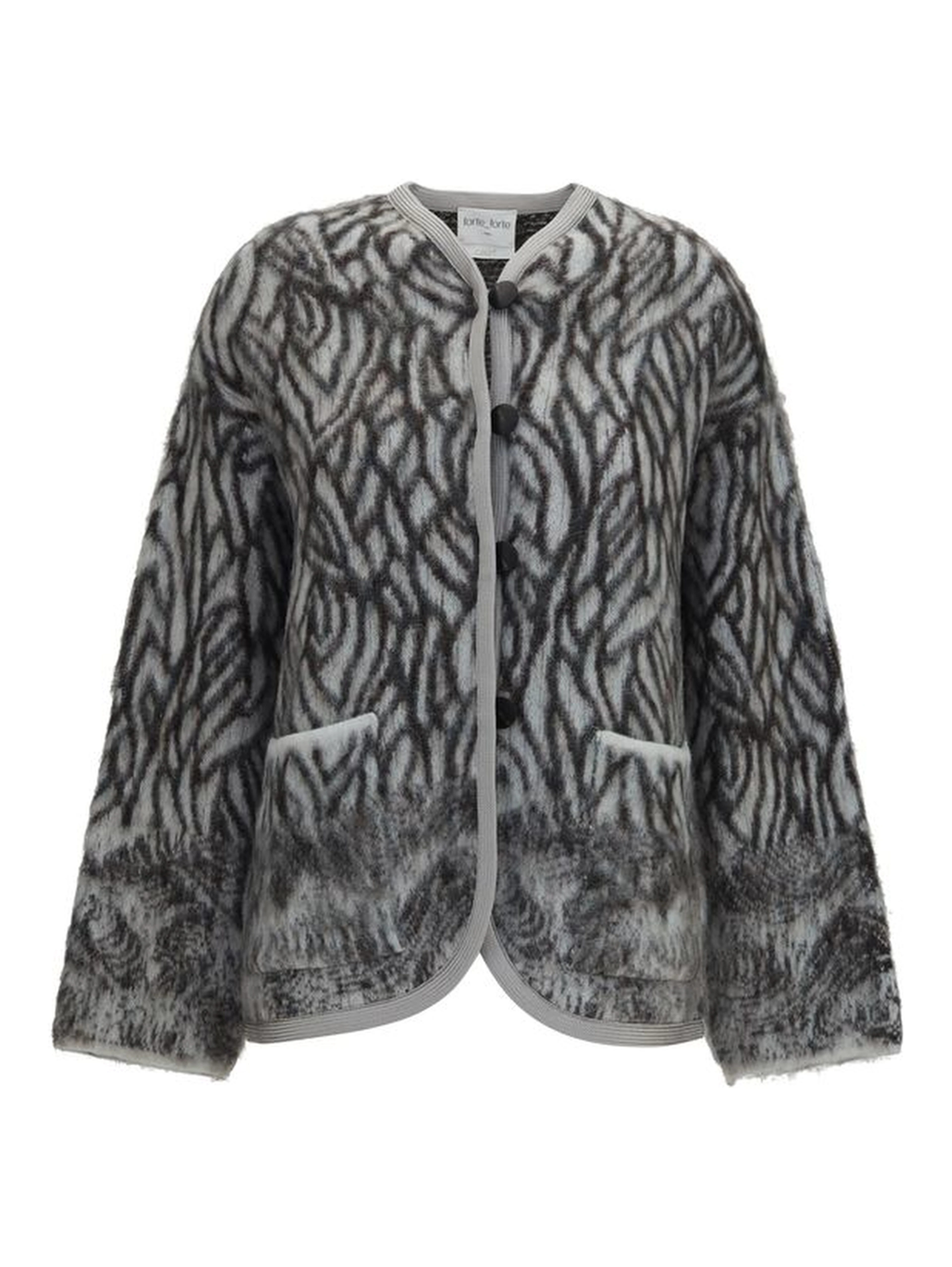 Gray Alpaca Vicugna Pacos Cardigan