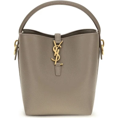 Beige Calf Leather Bos Taurus Backet Bag