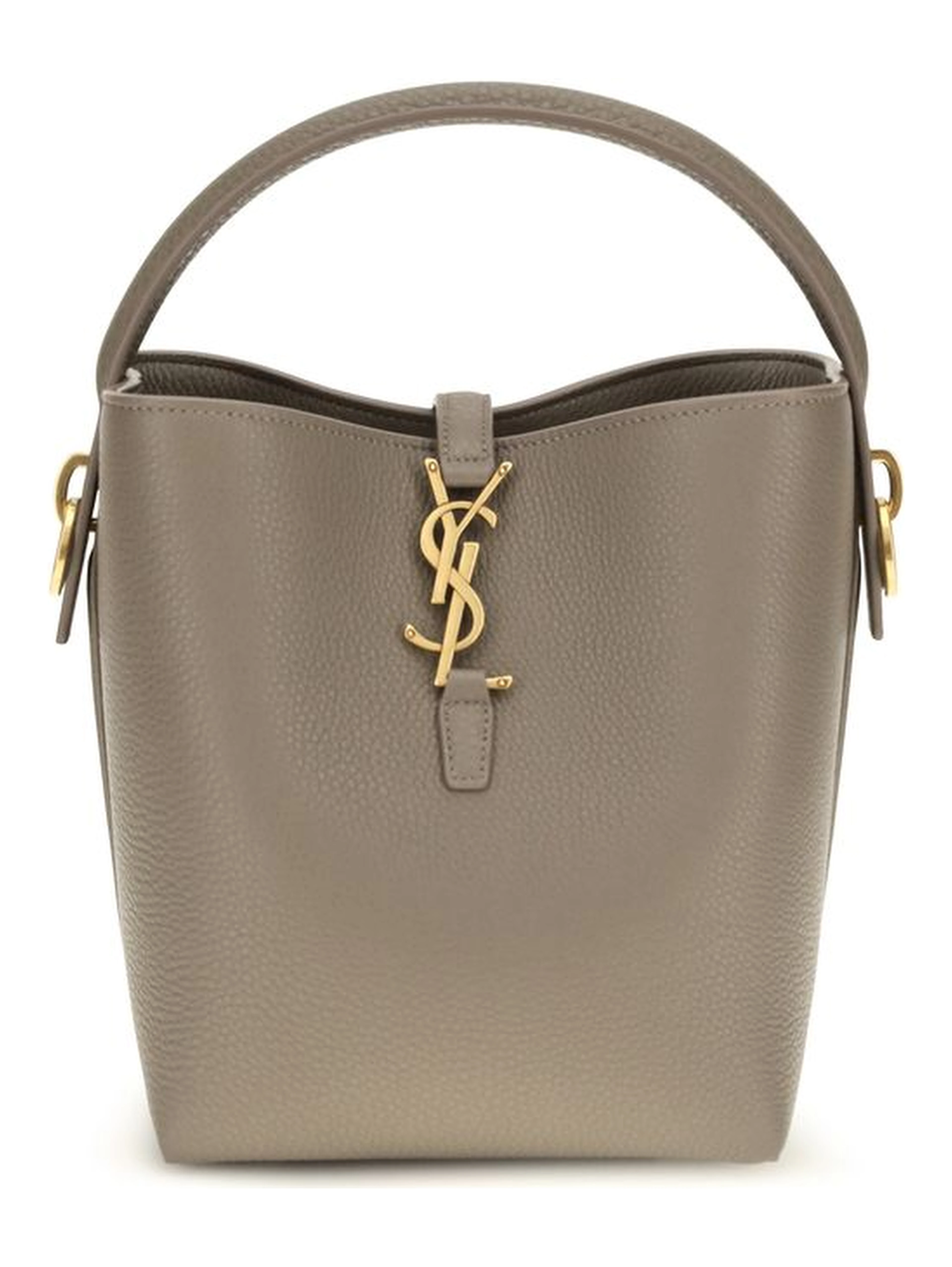 Beige Calf Leather Bos Taurus Backet Bag