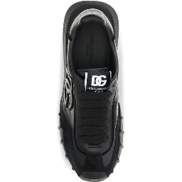 Black Calf Leather Bos Taurus Athletic Sneakers