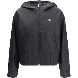 Black Recycled Polyamide Shell Jacket