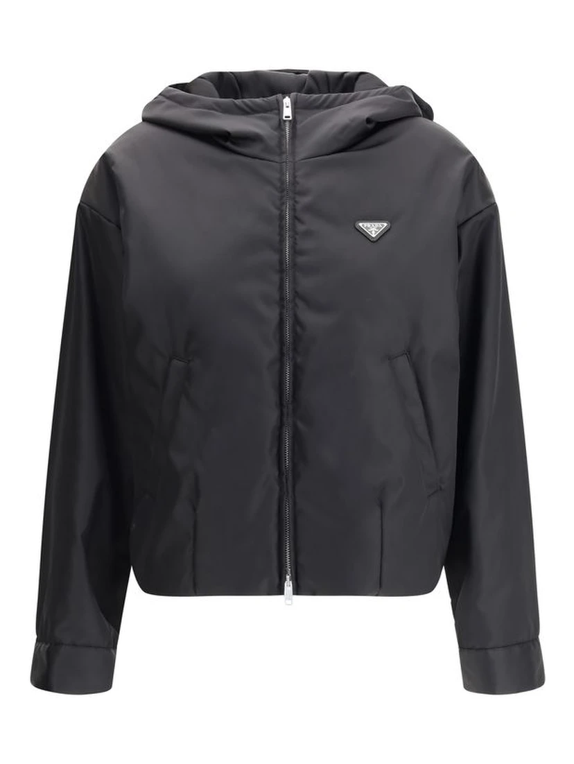 Black Recycled Polyamide Shell Jacket