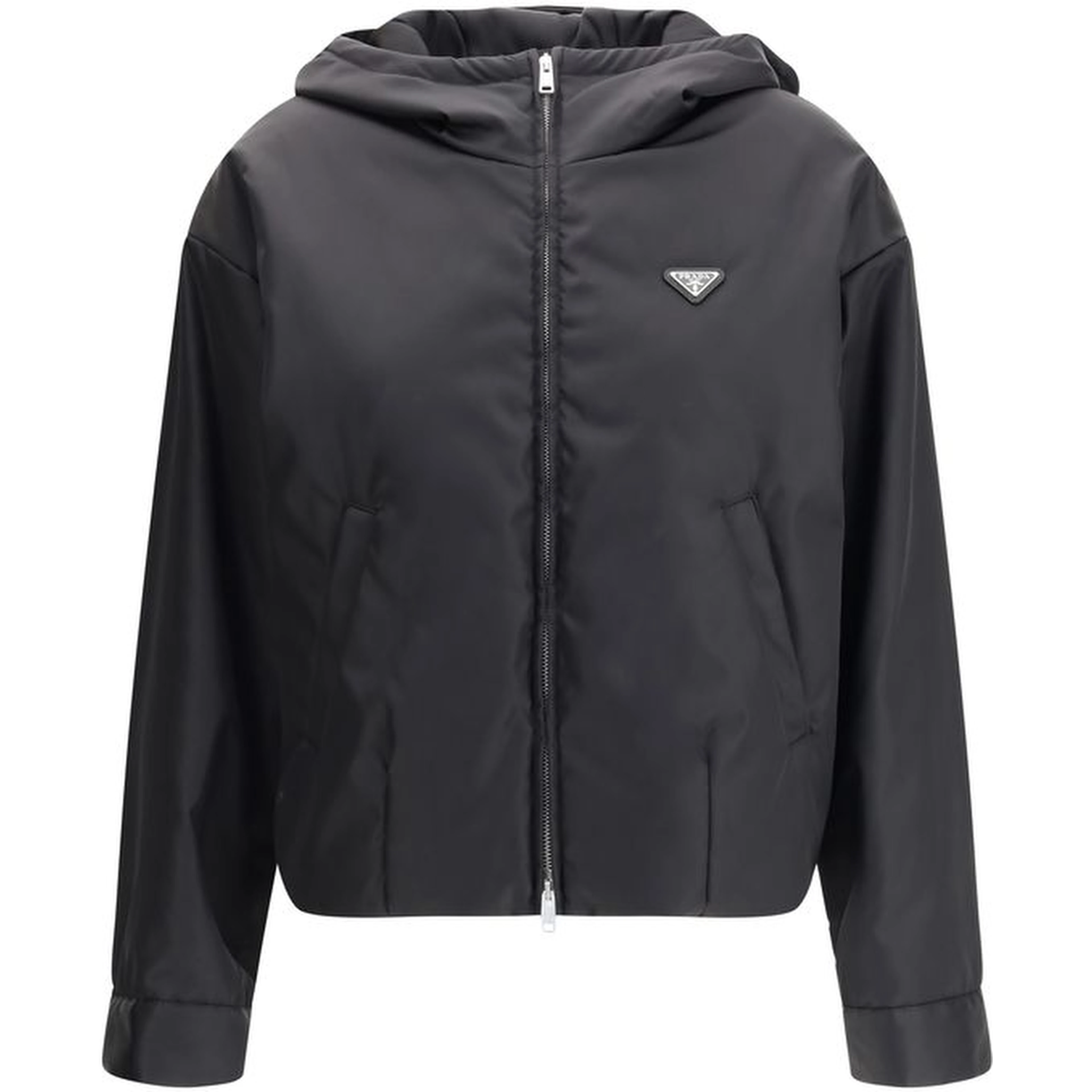 Black Recycled Polyamide Shell Jacket