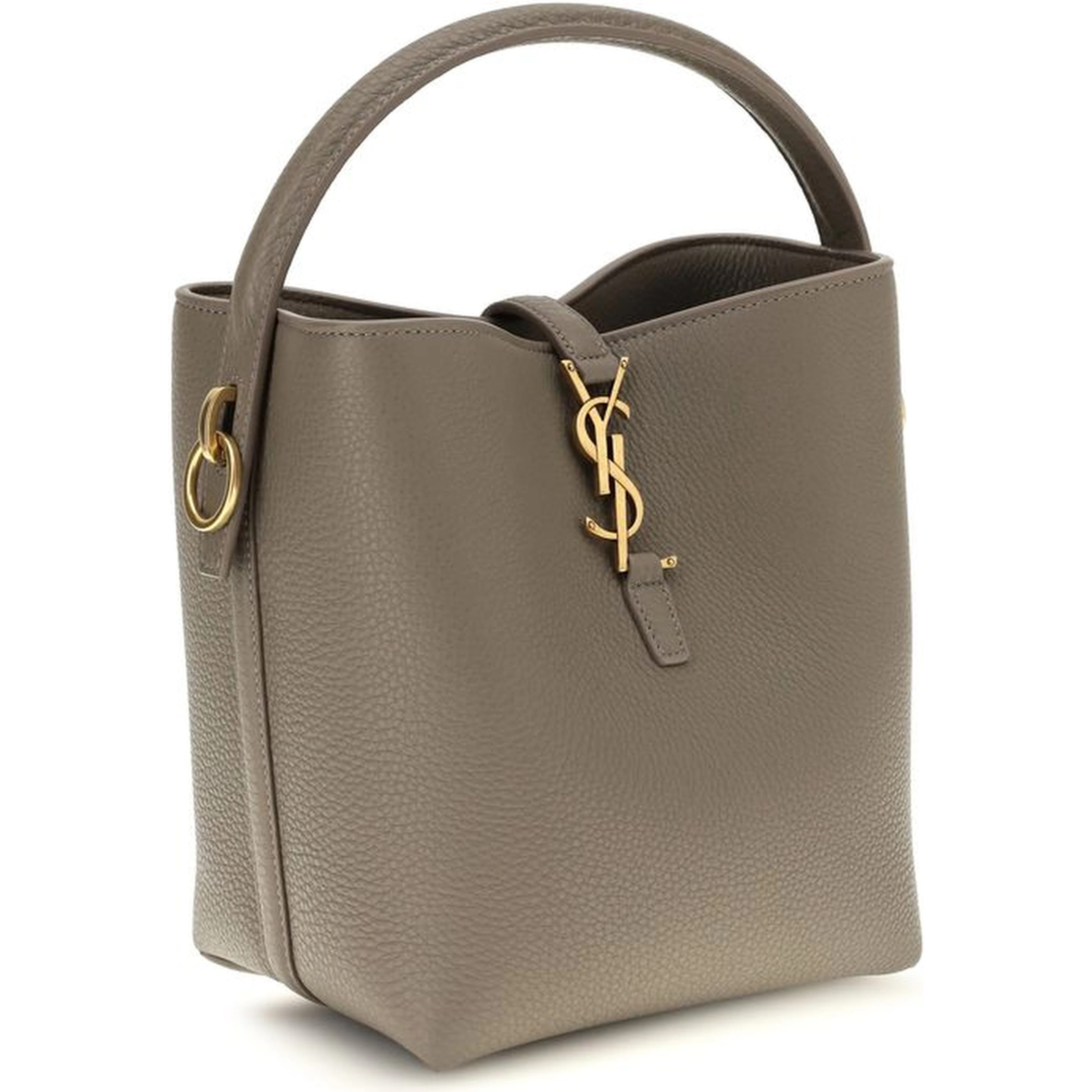 Beige Calf Leather Bos Taurus Backet Bag