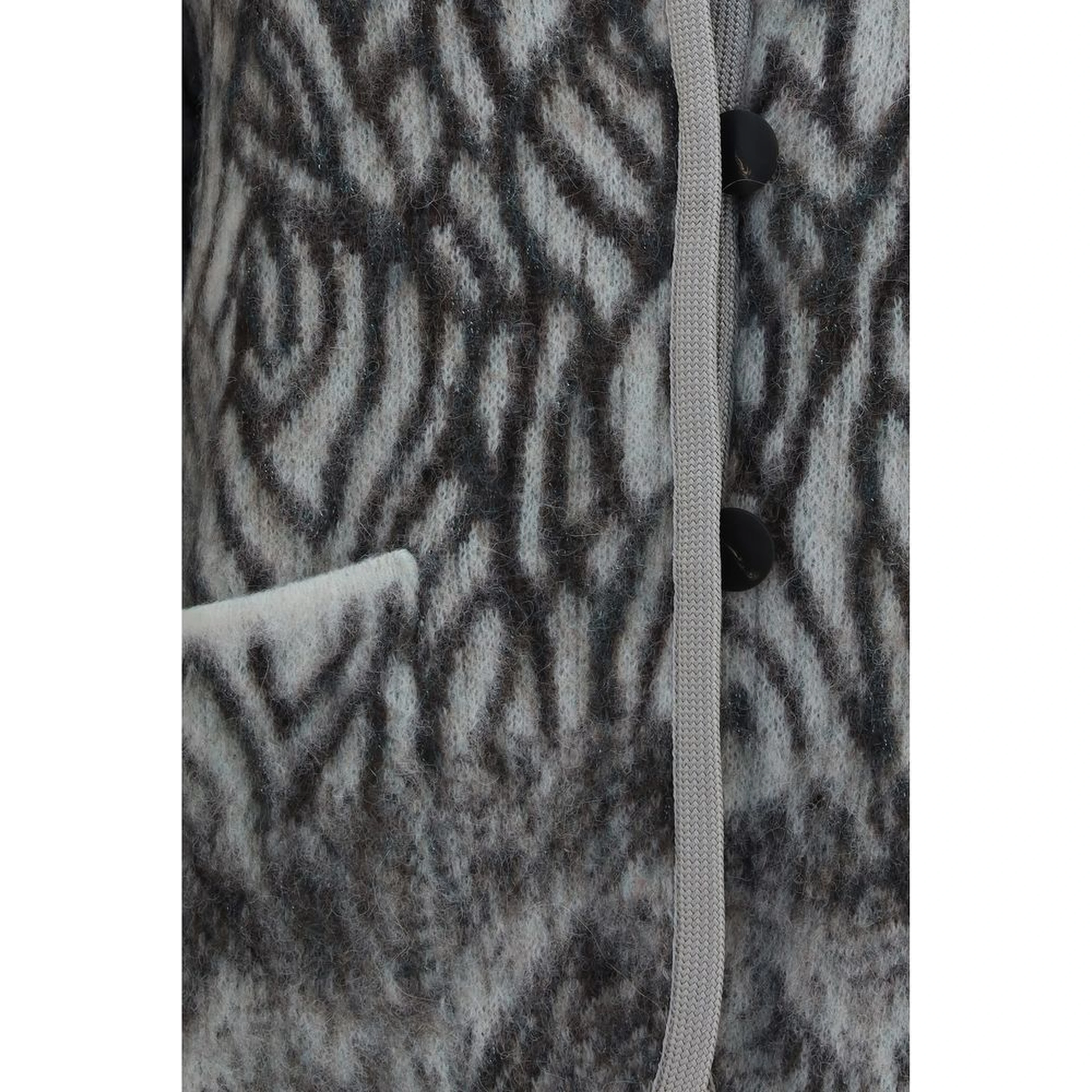 Gray Alpaca Vicugna Pacos Cardigan