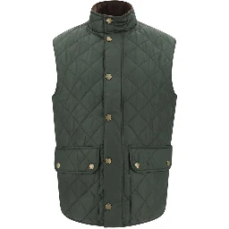 Green Polyamide Sleeveless Jacket