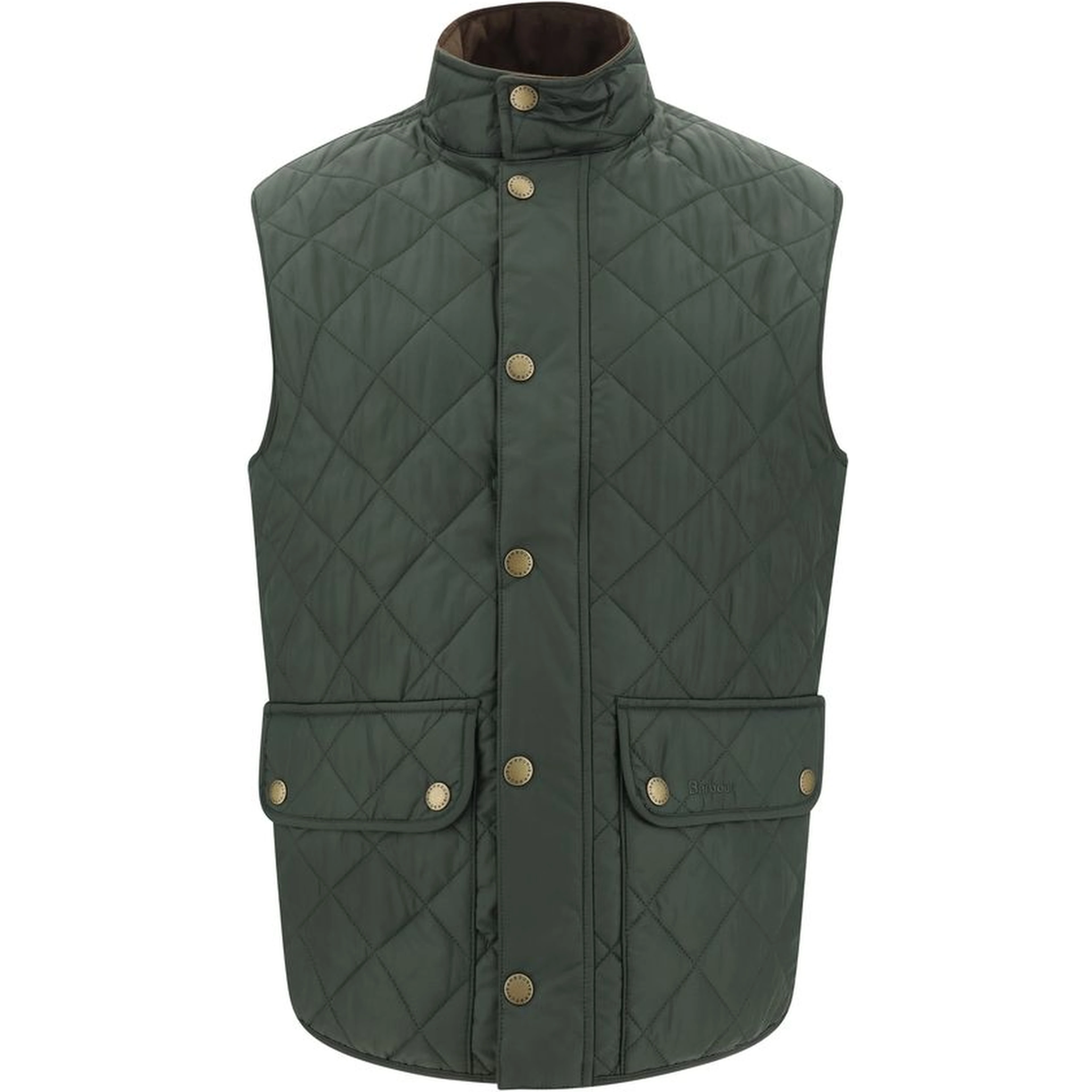 Green Polyamide Sleeveless Jacket
