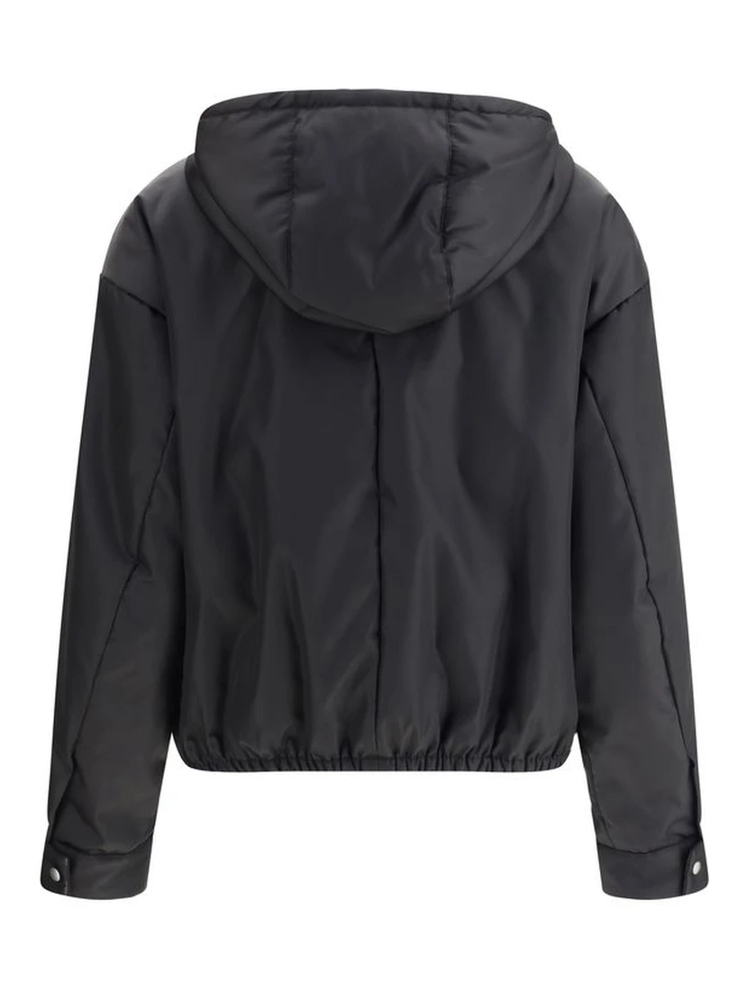 Black Recycled Polyamide Shell Jacket