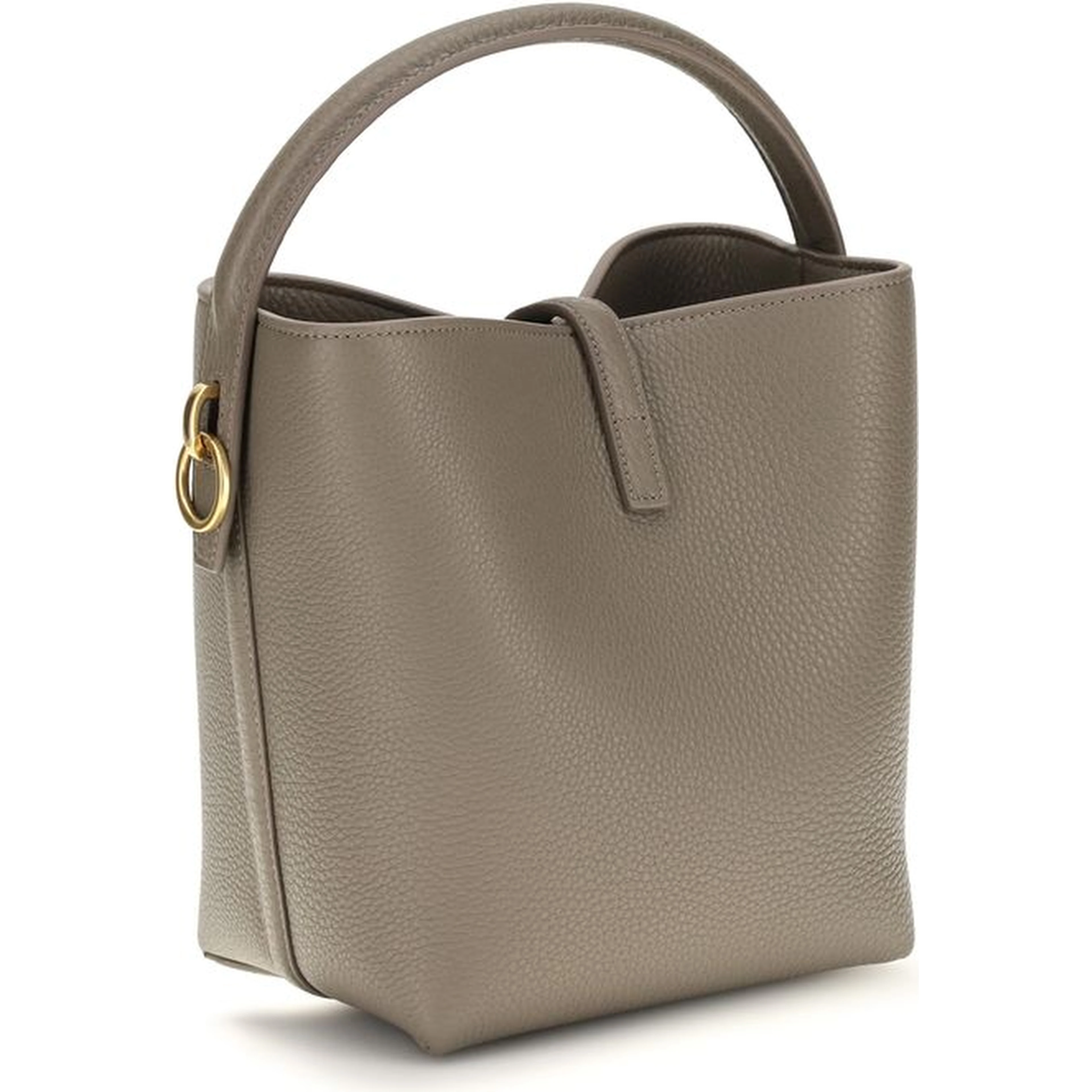 Beige Calf Leather Bos Taurus Backet Bag