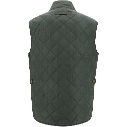 Green Polyamide Sleeveless Jacket