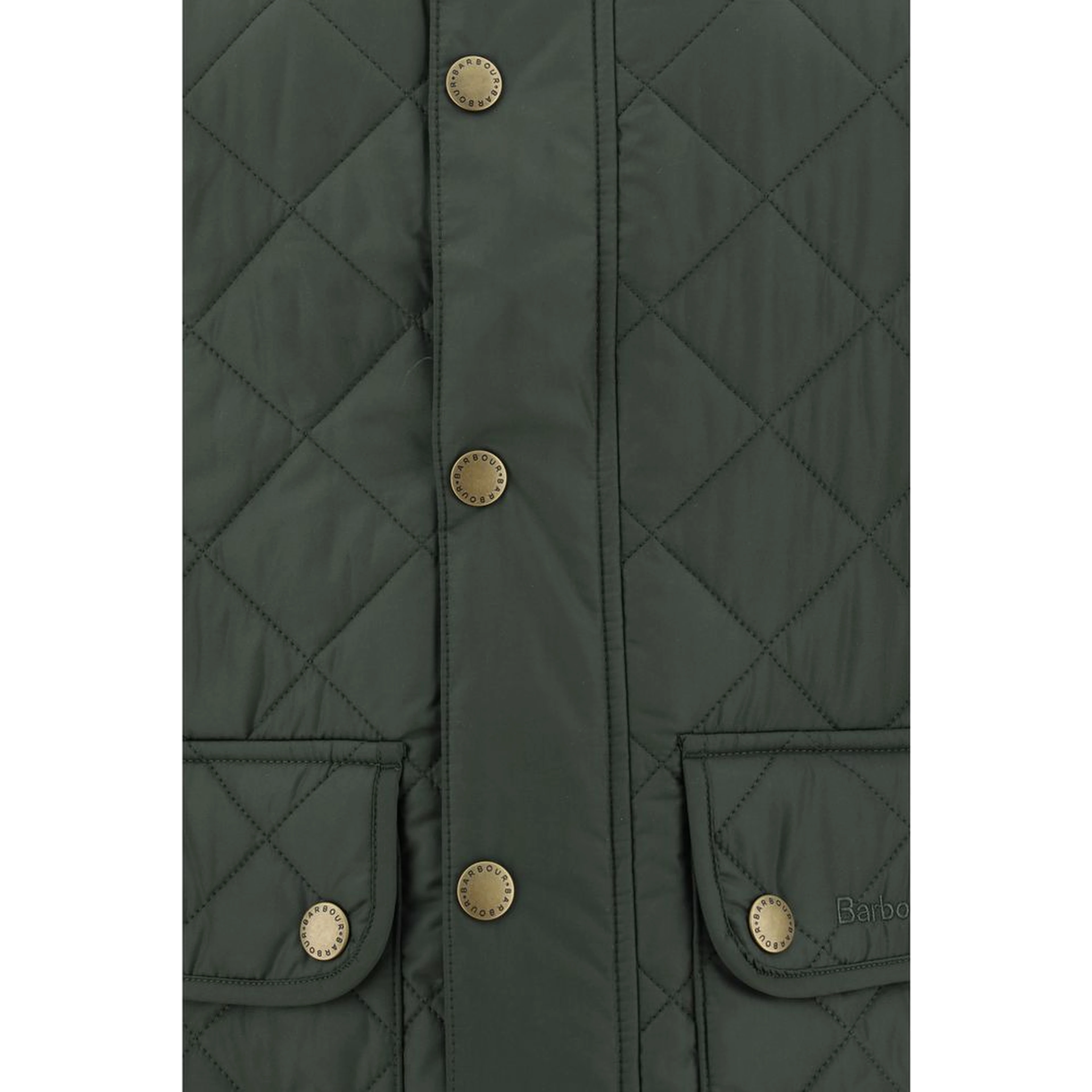 Green Polyamide Sleeveless Jacket