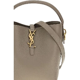 Beige Calf Leather Bos Taurus Backet Bag