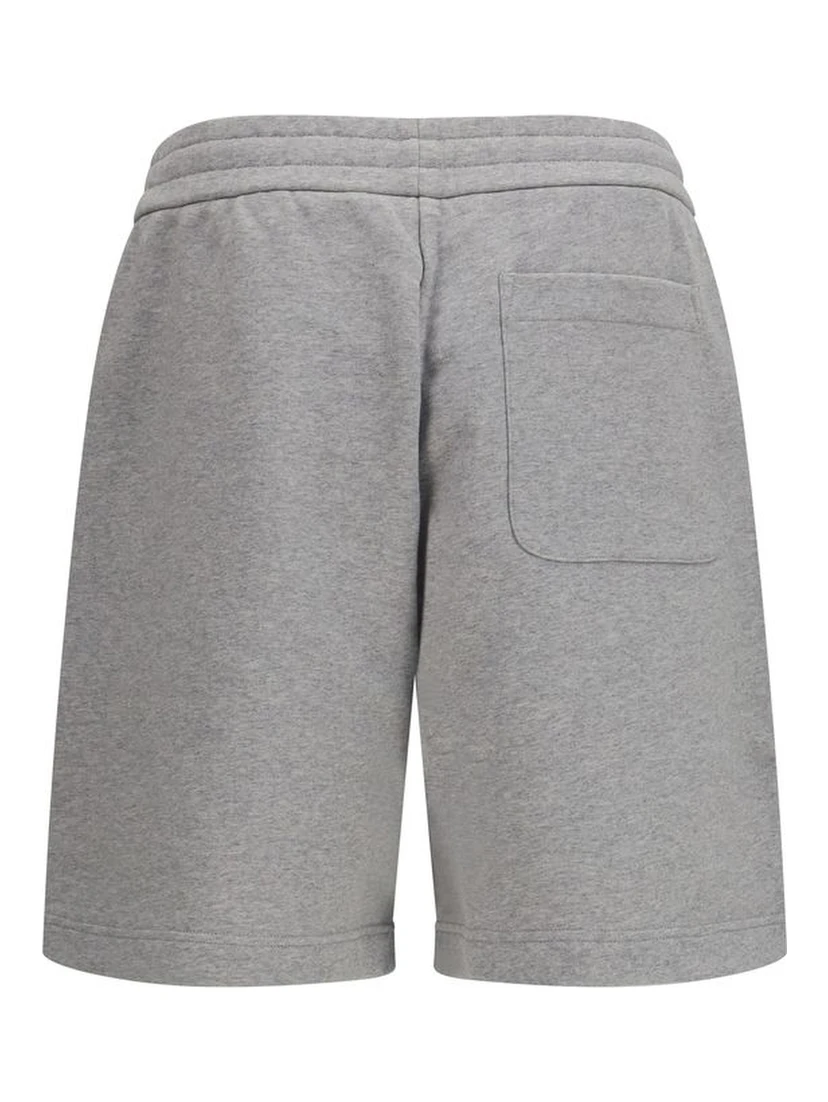 Gray Cotton Bermuda Shorts