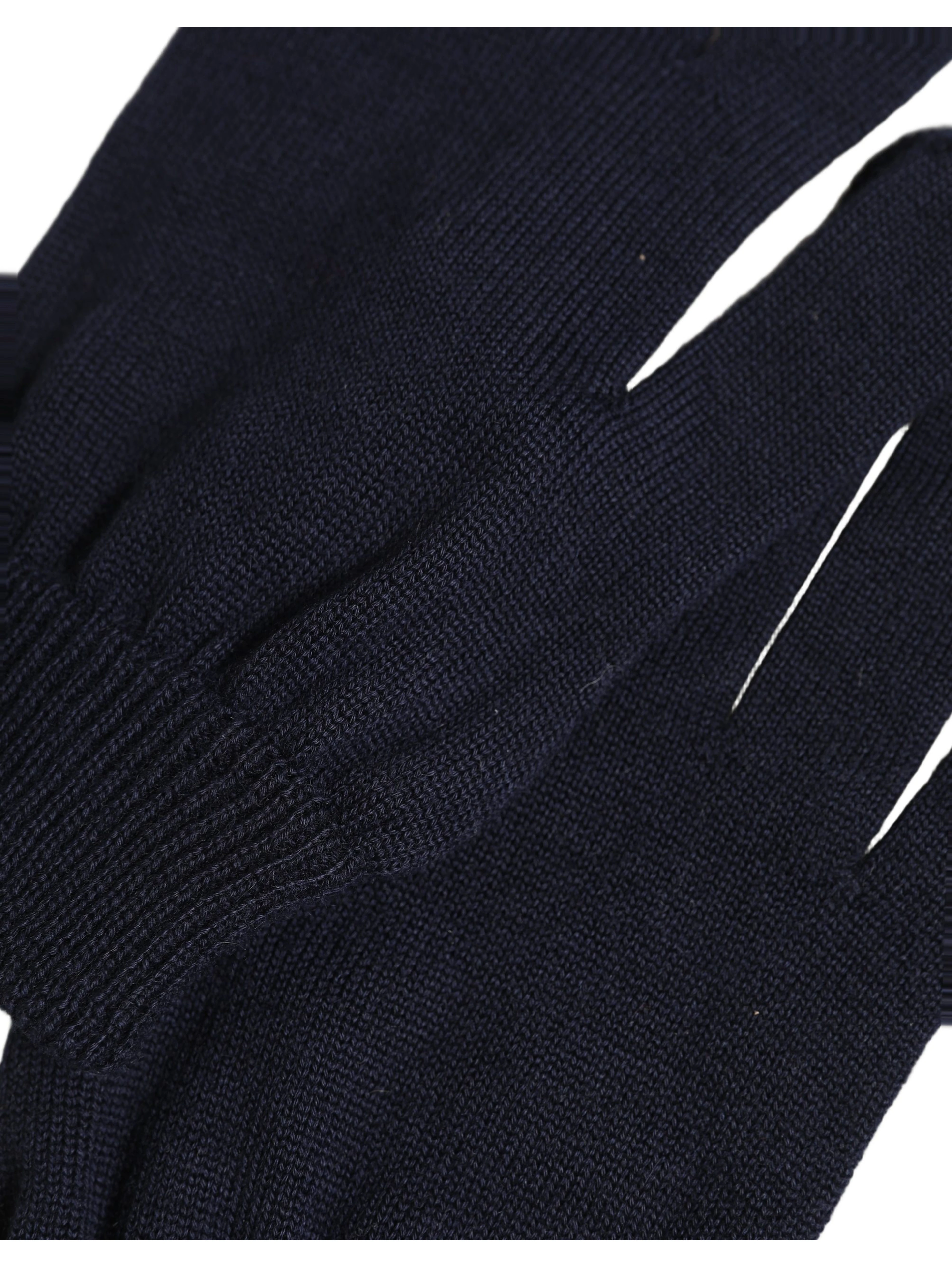 Men Dark Blue Cashmere Knitted Winter Gloves
