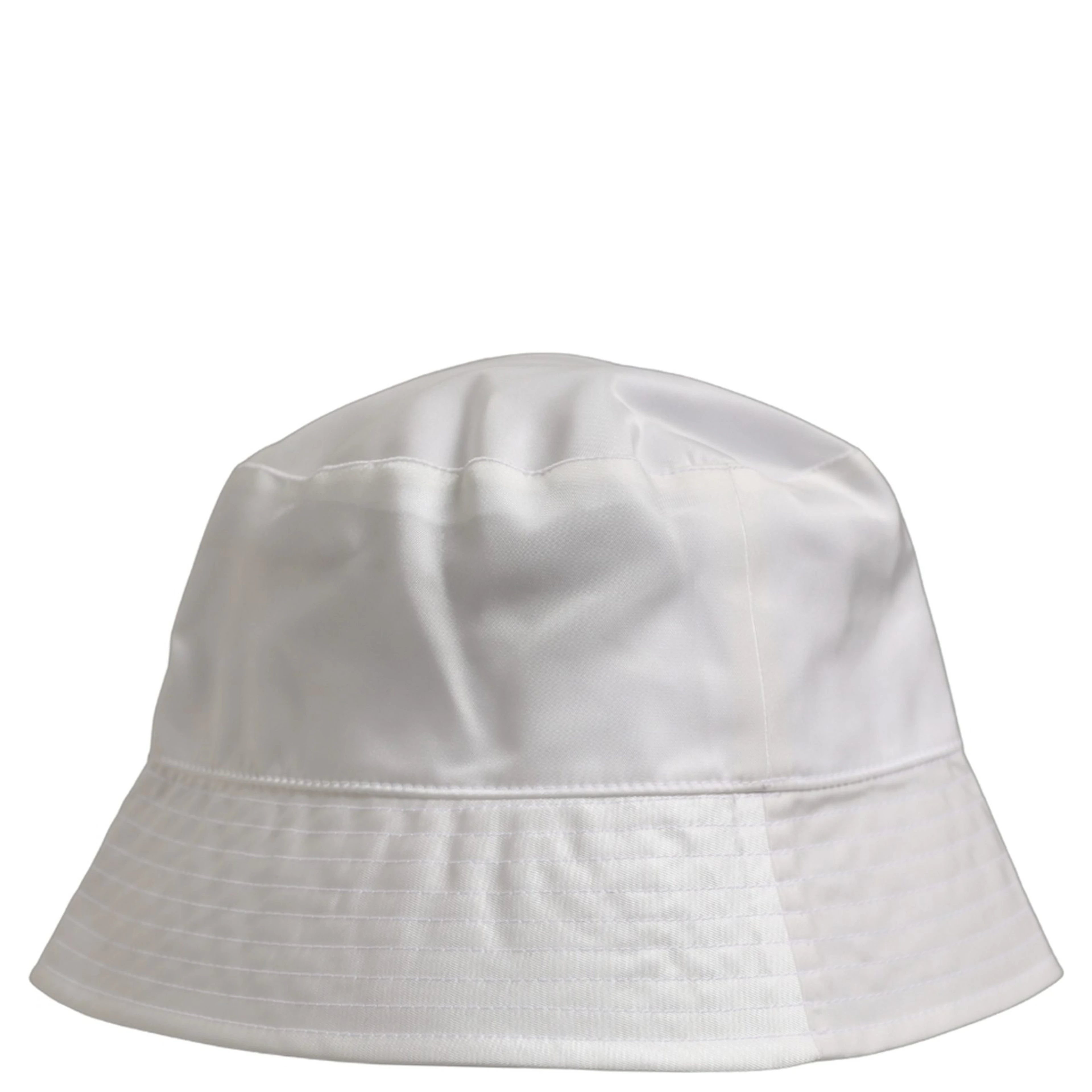 Men White Nylon Wide Brim Bucket Capello Hat