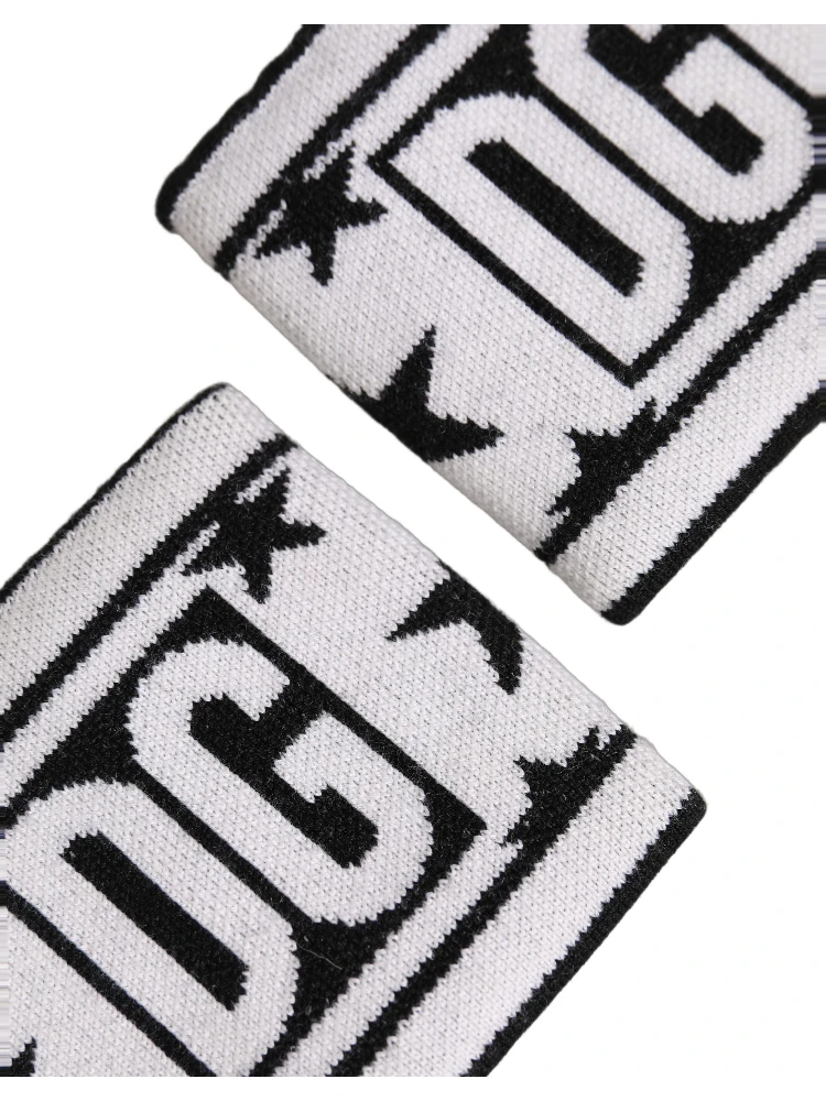 Men Set White Black Wool Logo #DGMILLENNIALS Wristband