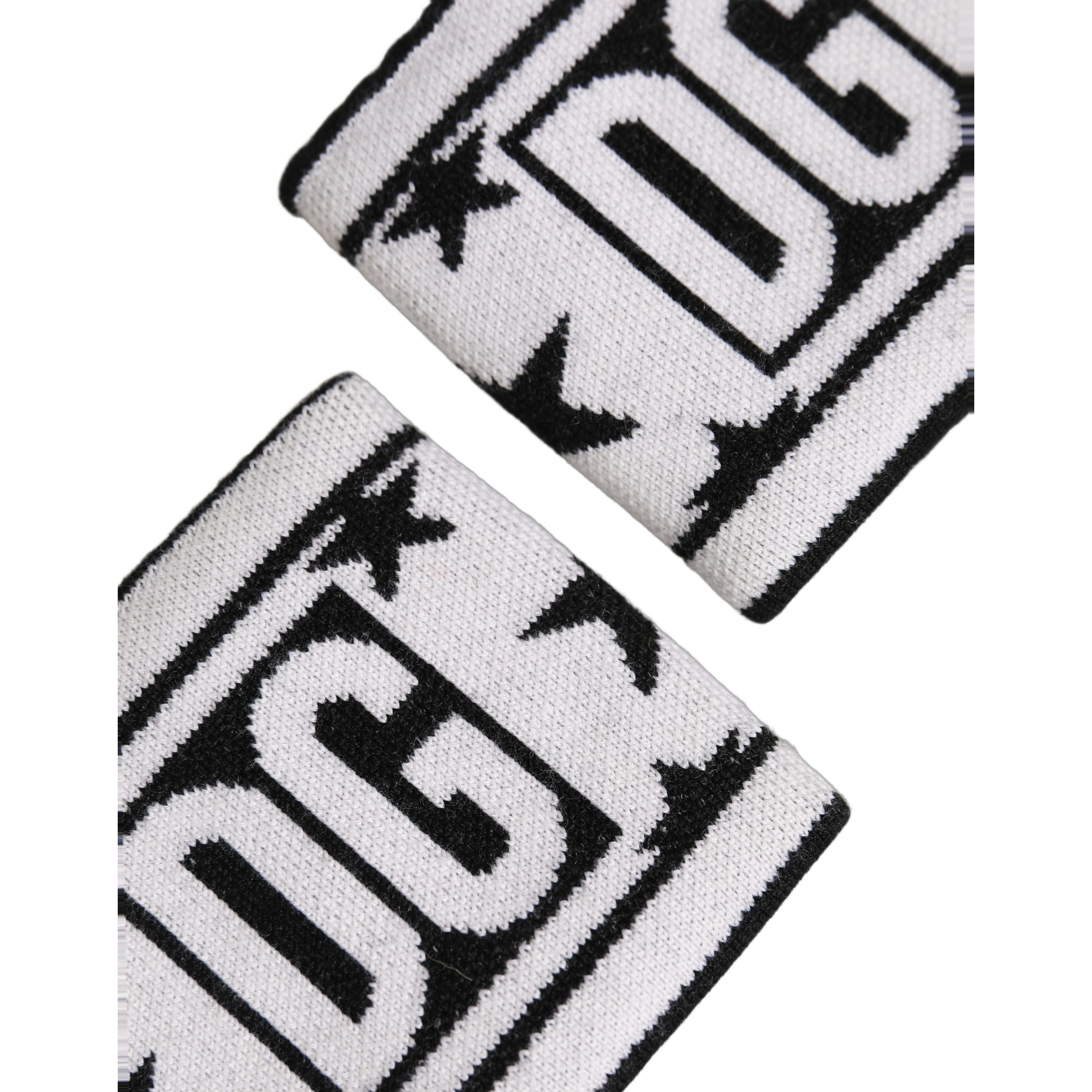Men Set White Black Wool Logo #DGMILLENNIALS Wristband